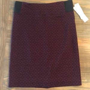 Maroon and Black Pencil Skirt- NWT